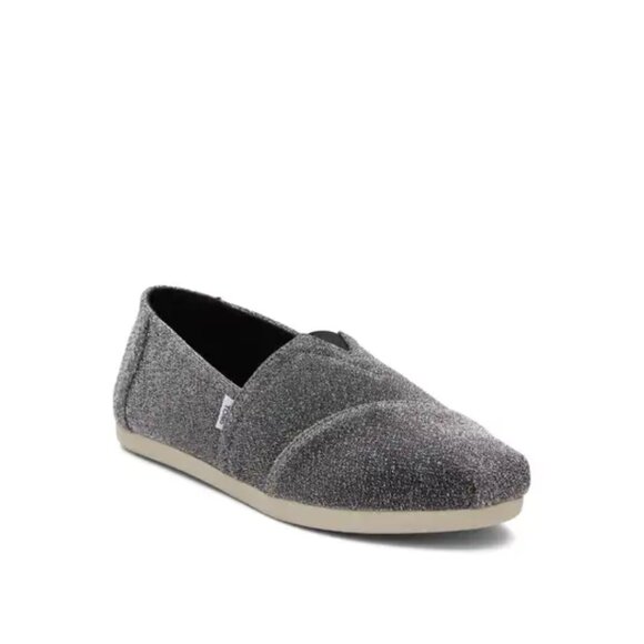 TOMS Alpargata Slip-On | Dark Gray | Metallic Stripes - Picture 1 of 7